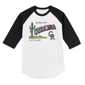 Colorado Rockies Spring Training 2025 3/4 Black Sleeve Raglan