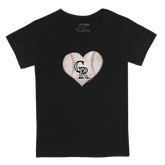 Colorado Rockies Stitched Heart Kid's Tee Shirt - Tiny Turnip