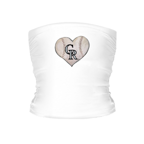 Colorado Rockies Stitched Heart Tube Top - Tiny Turnip