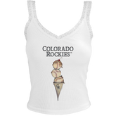 Colorado Rockies Triple Scoop Lace Tank