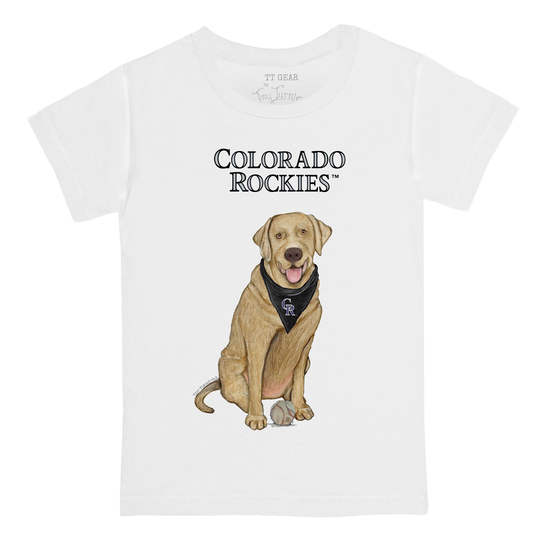 Colorado Rockies Yellow Labrador Retriever Tee Shirt