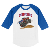 VIP Monster Truck w/ Name, Number - 3/4 Sleeve Raglan - Tiny Turnip