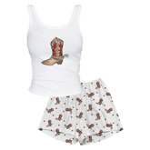 Cowboy Boot Pajama Set