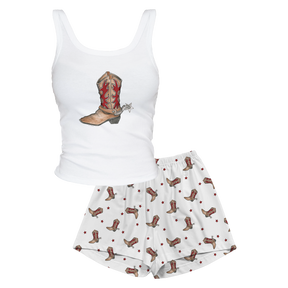 Cowboy Boot Pajama Set