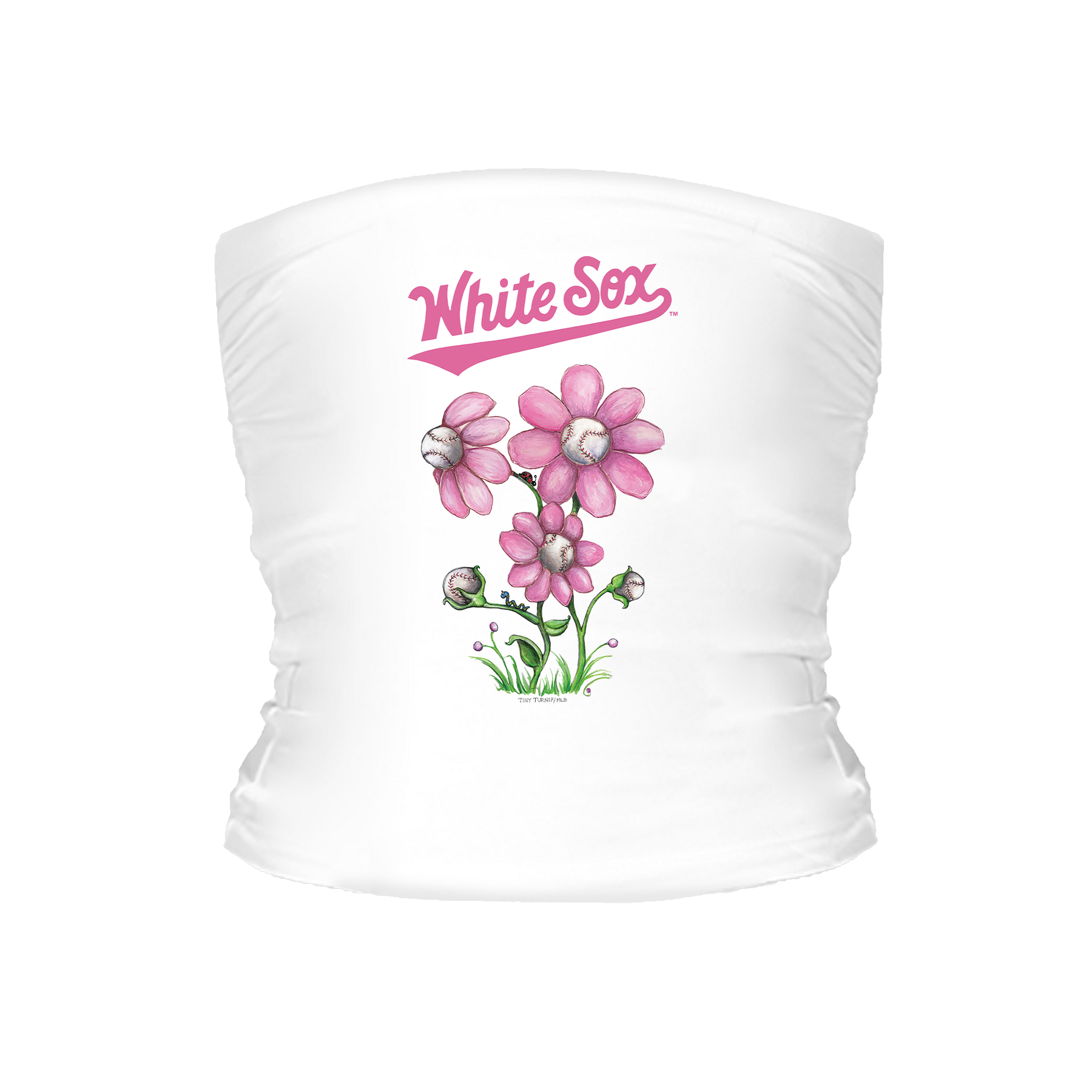 Chicago White Sox Blooming Baseball Tube Top - Tiny Turnip