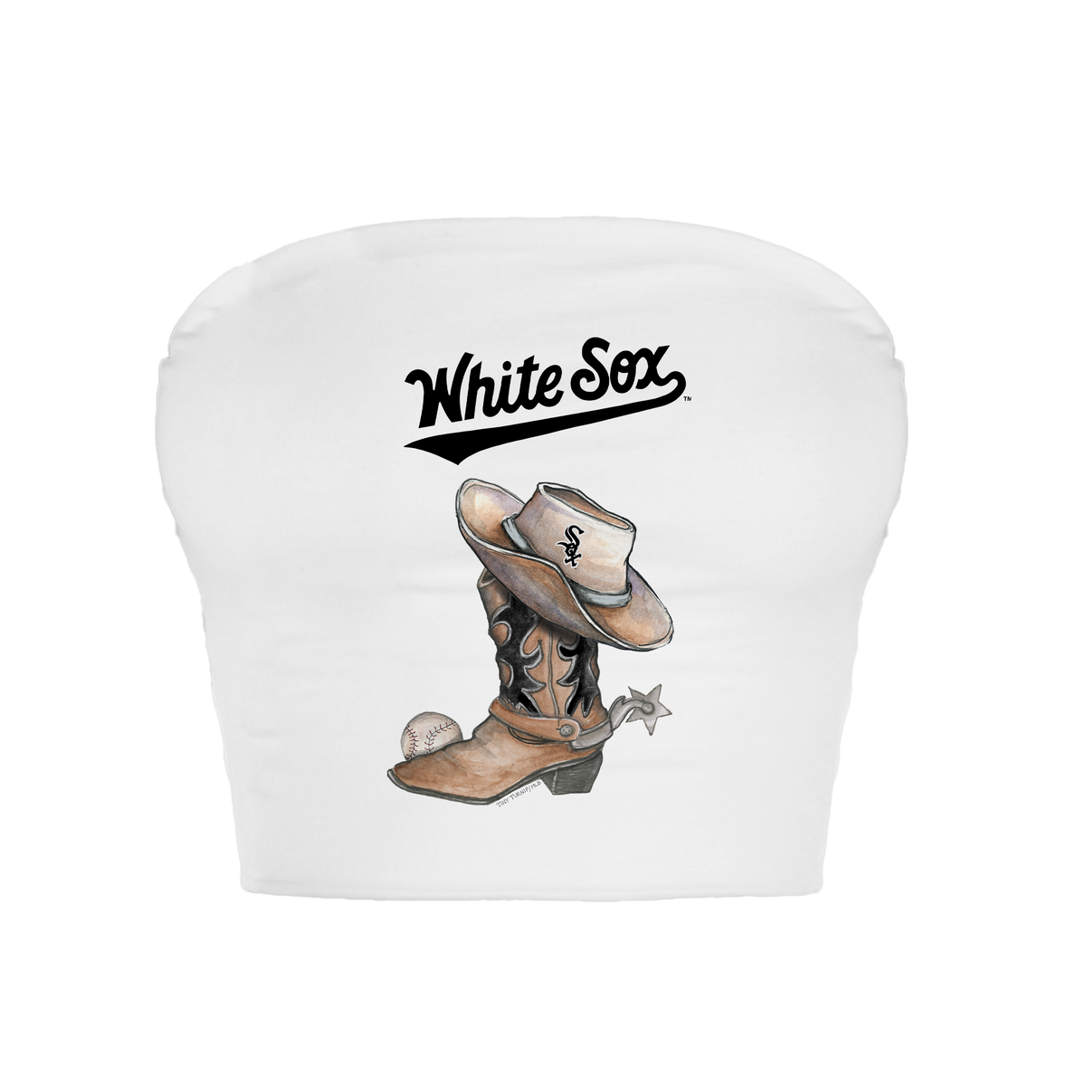 Chicago White Sox Cowboy Boot Crop Tube Top