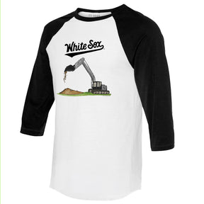 Chicago White Sox Excavator 3/4 Black Sleeve Raglan