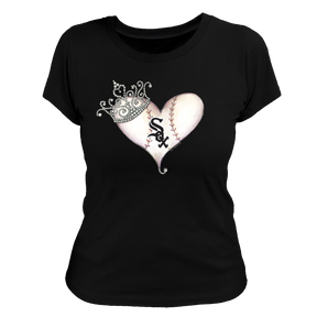 Chicago White Sox Tiara Heart Tee Shirt - Tiny Turnip