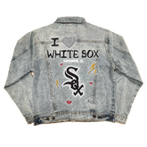 I Heart White Sox Boyfriend Denim Jacket - Tiny Turnip