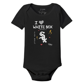 I Heart White Sox Short Sleeve Snapper - Tiny Turnip