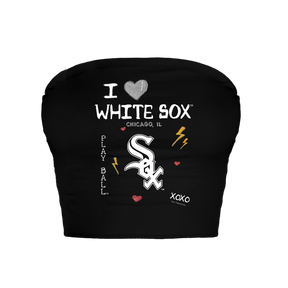 Chicago White Sox I Heart White Sox Crop Tube Top