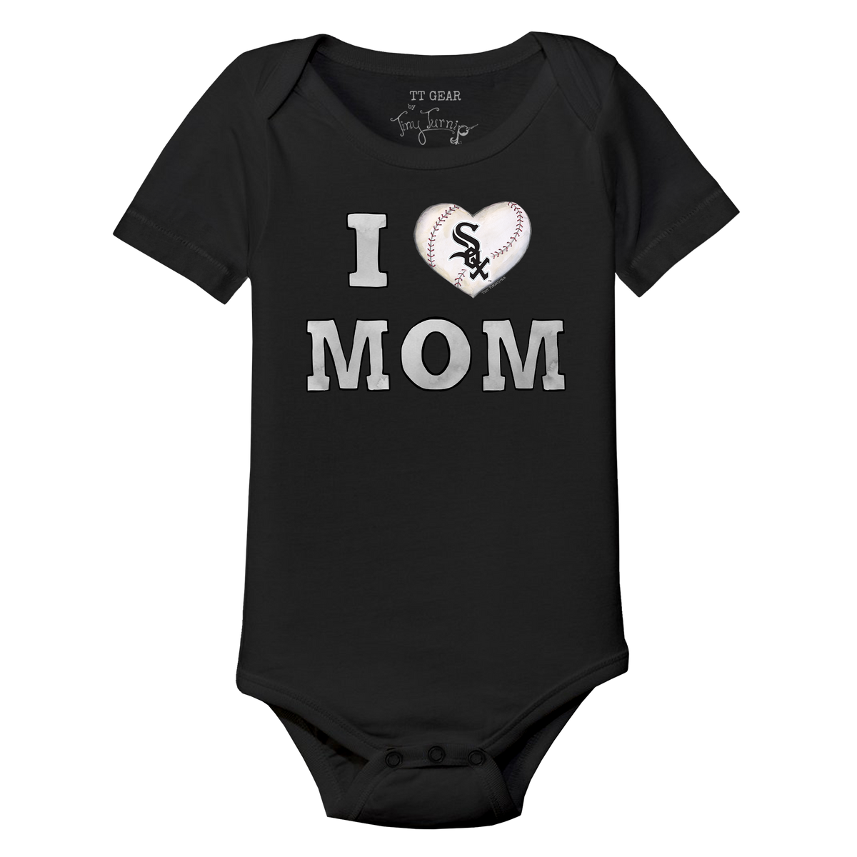 Chicago White Sox I Love Mom Short Sleeve Snapper