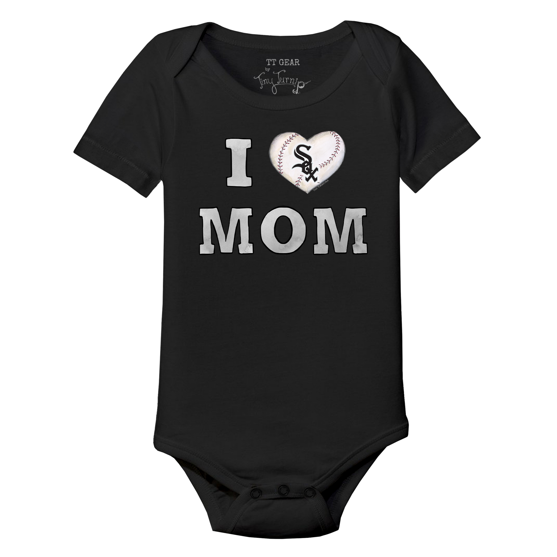 Chicago White Sox I Love Mom Short Sleeve Snapper