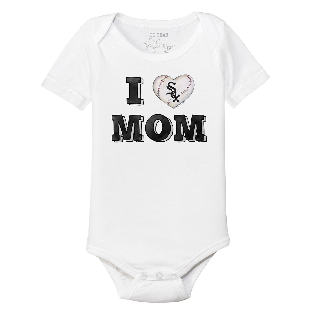Chicago White Sox I Love Mom Short Sleeve Snapper