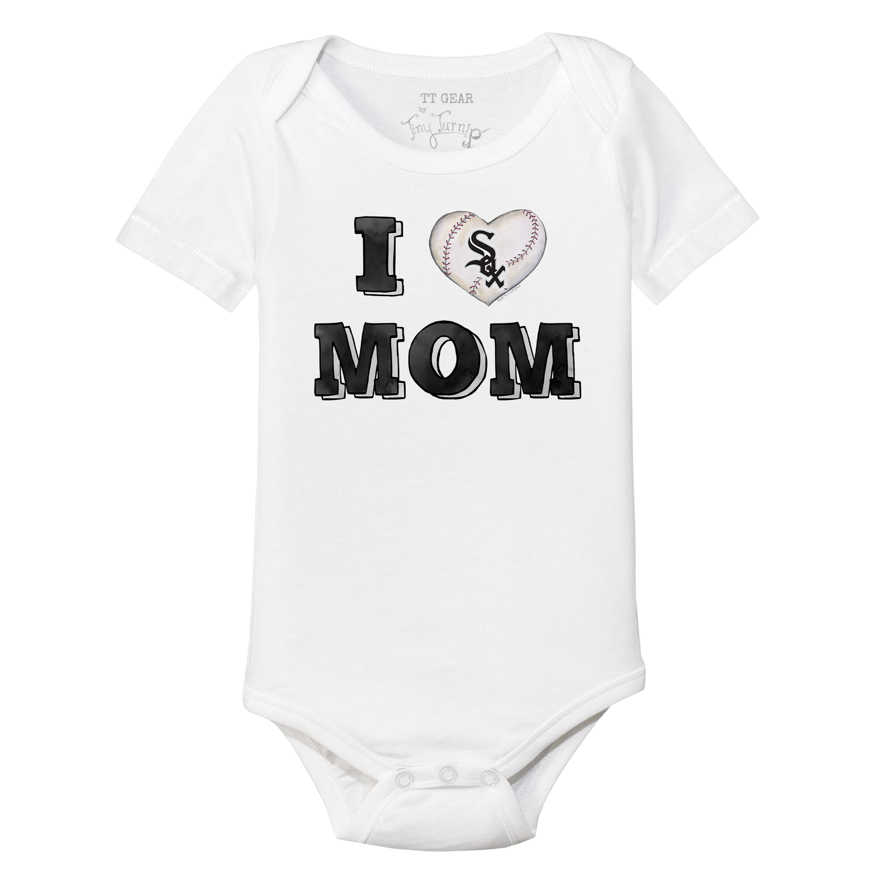 Chicago White Sox I Love Mom Short Sleeve Snapper