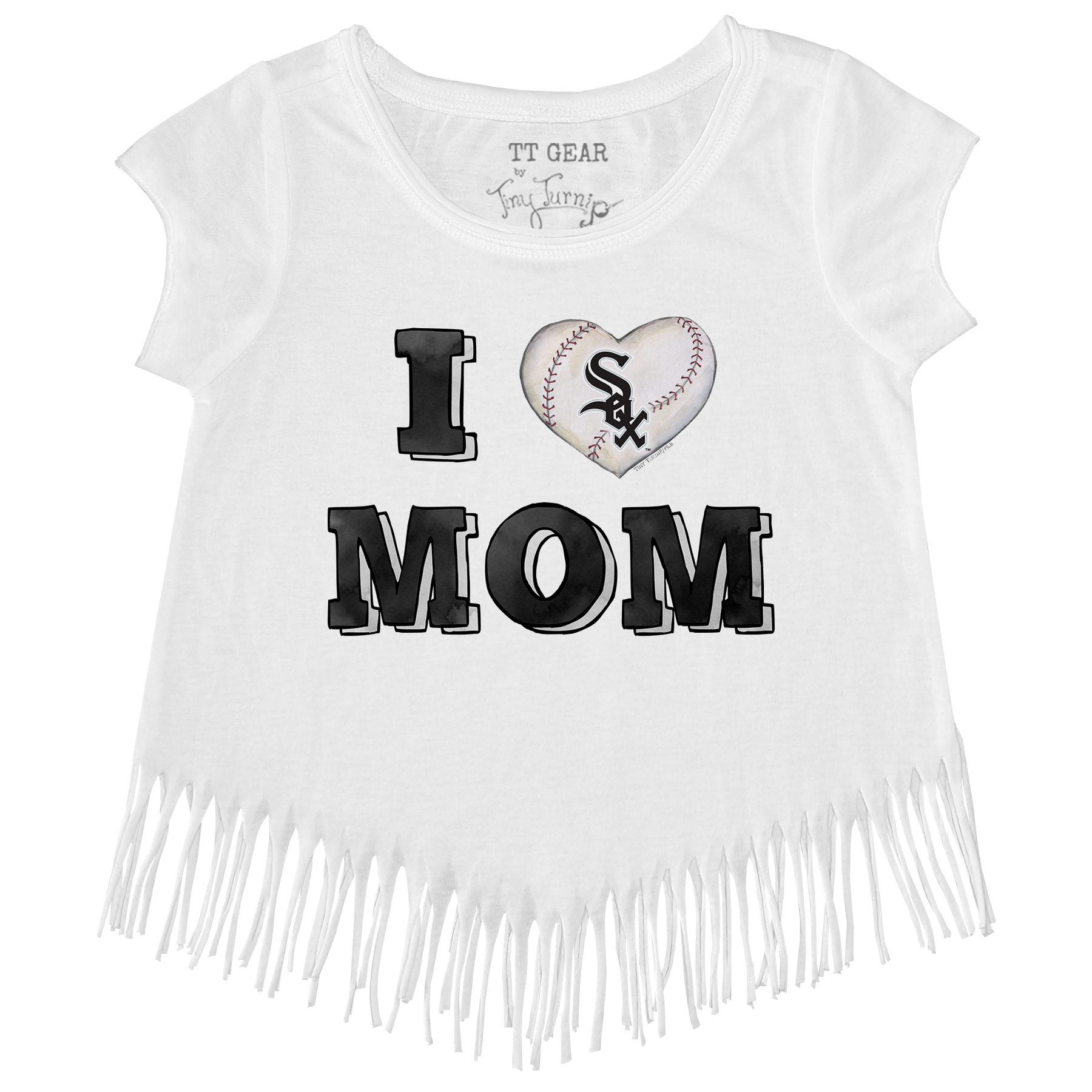 Chicago White Sox I Love Mom Fringe Tee
