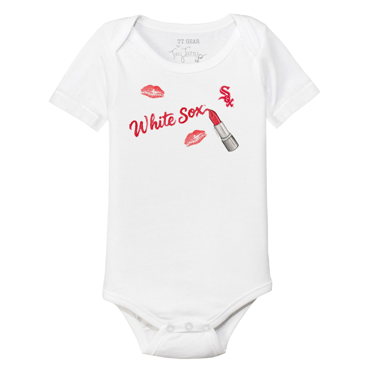 Chicago White Sox Lipstick Short Sleeve Snapper - Tiny Turnip