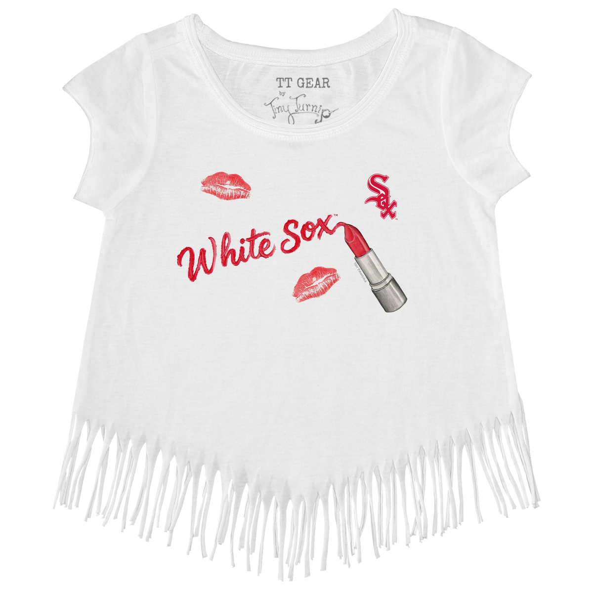 Chicago White Sox Lipstick Fringe Tee - Tiny Turnip