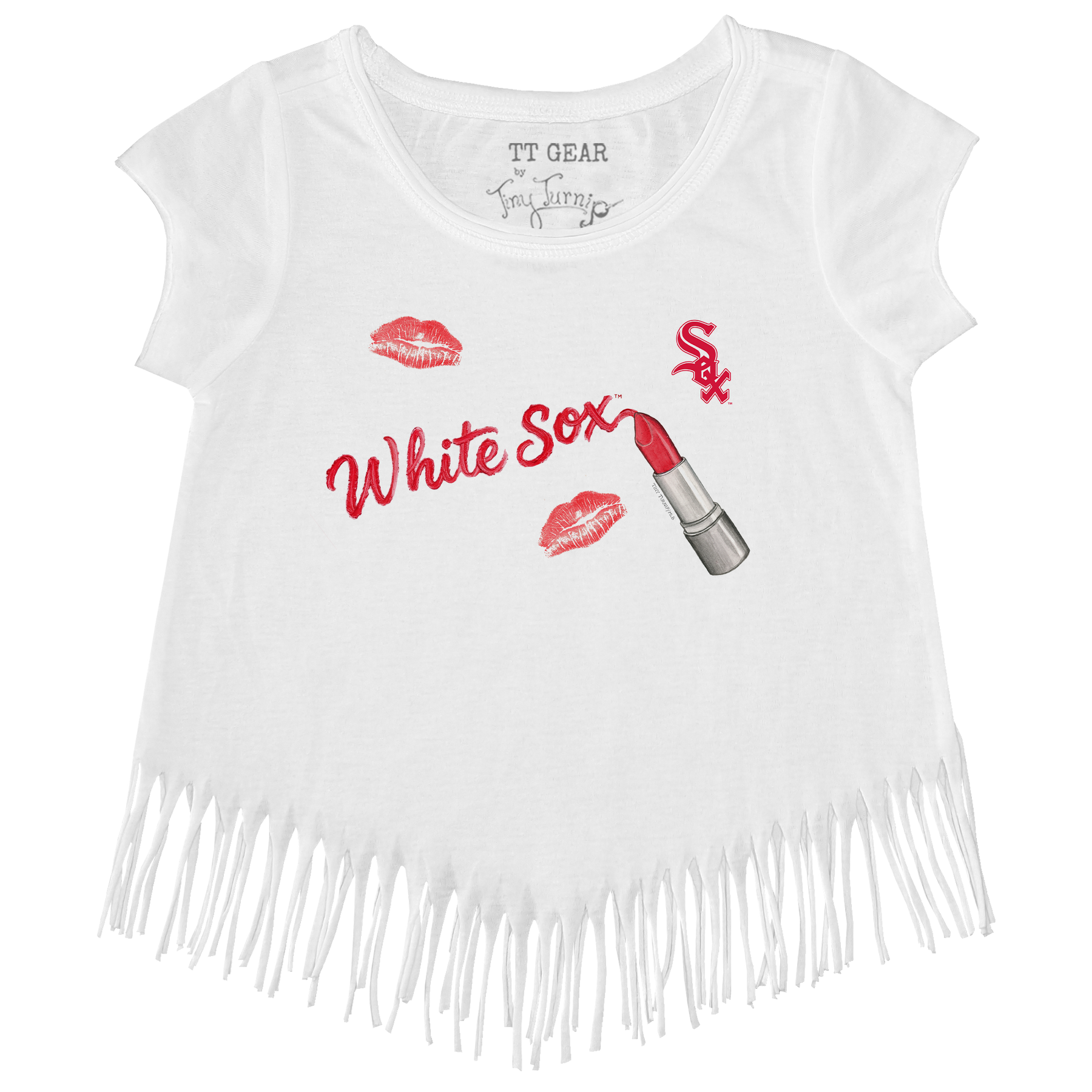 Chicago White Sox Lipstick Fringe Tee - Tiny Turnip