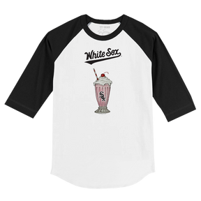 Chicago White Sox Milkshake 3/4 Black Sleeve Raglan