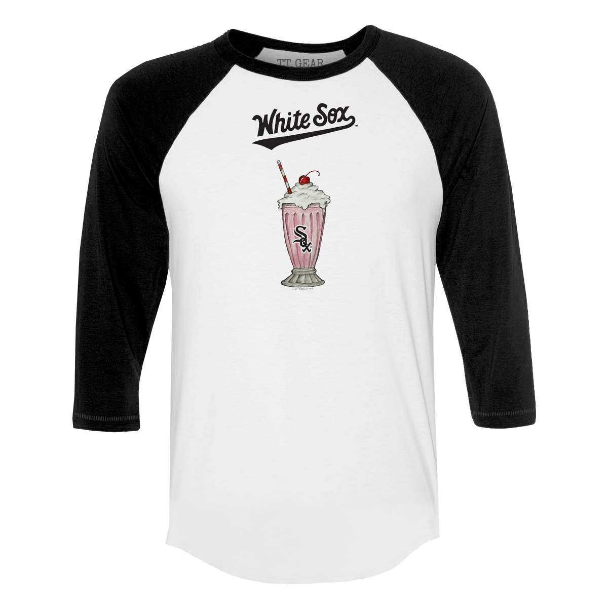 Chicago White Sox Milkshake 3/4 Black Sleeve Raglan