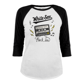 Chicago White Sox Mixtape 3/4 Black Sleeve Raglan
