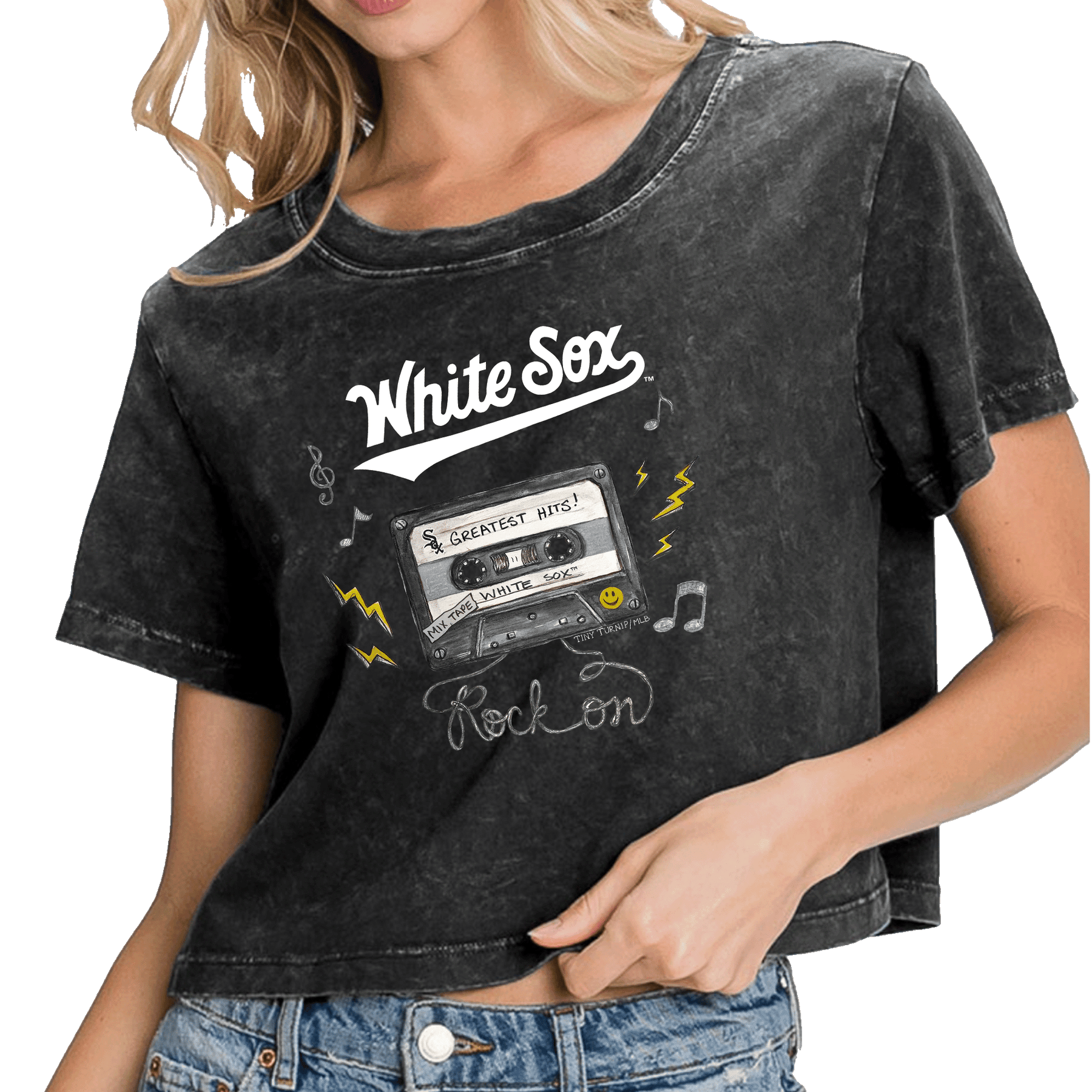 Chicago White Sox Mixtape Vintage Crop Tee - Tiny Turnip