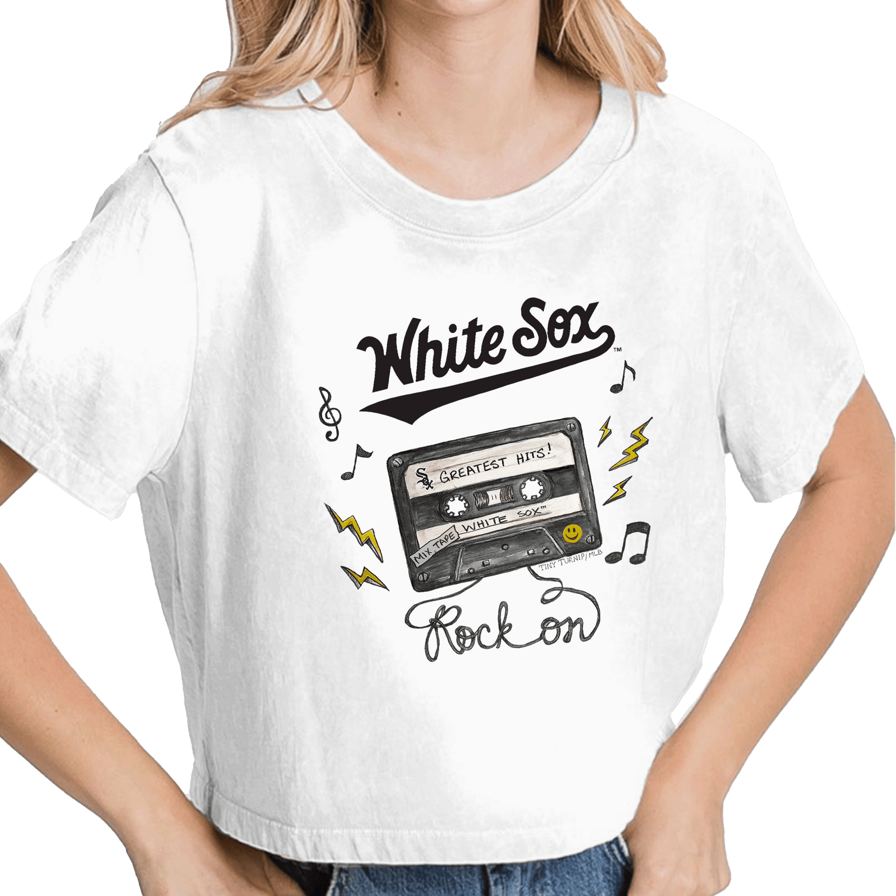 Chicago White Sox Mixtape Vintage Crop Tee - Tiny Turnip
