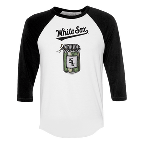 Chicago White Sox Pickle Jar 3/4 Black Sleeve Raglan