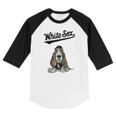Chicago White Sox Puddy 3/4 Black Sleeve Raglan - Tiny Turnip