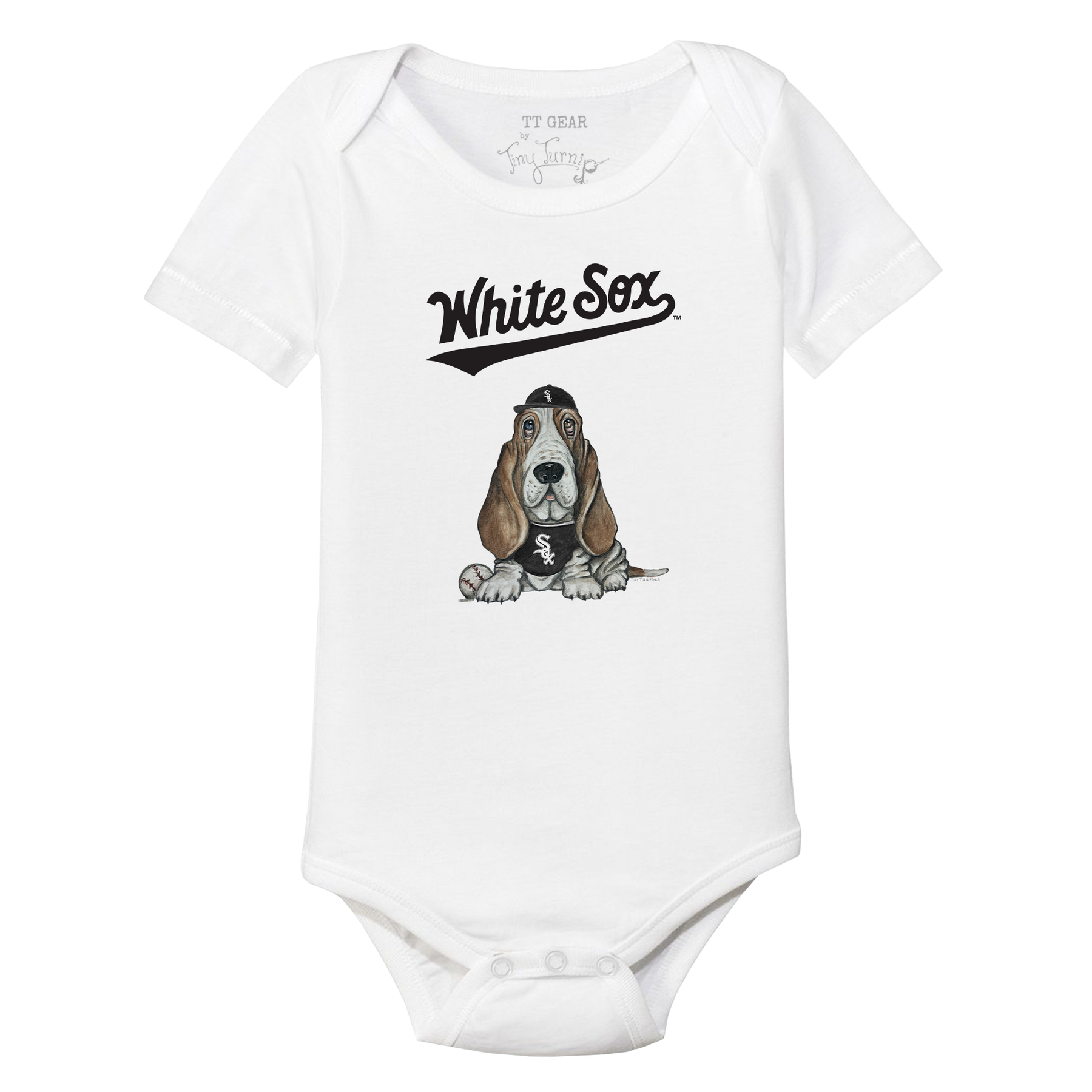 Chicago White Sox Puddy Short Sleeve Snapper - Tiny Turnip