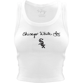 Chicago White Sox Logo Script Crop Tank - Tiny Turnip