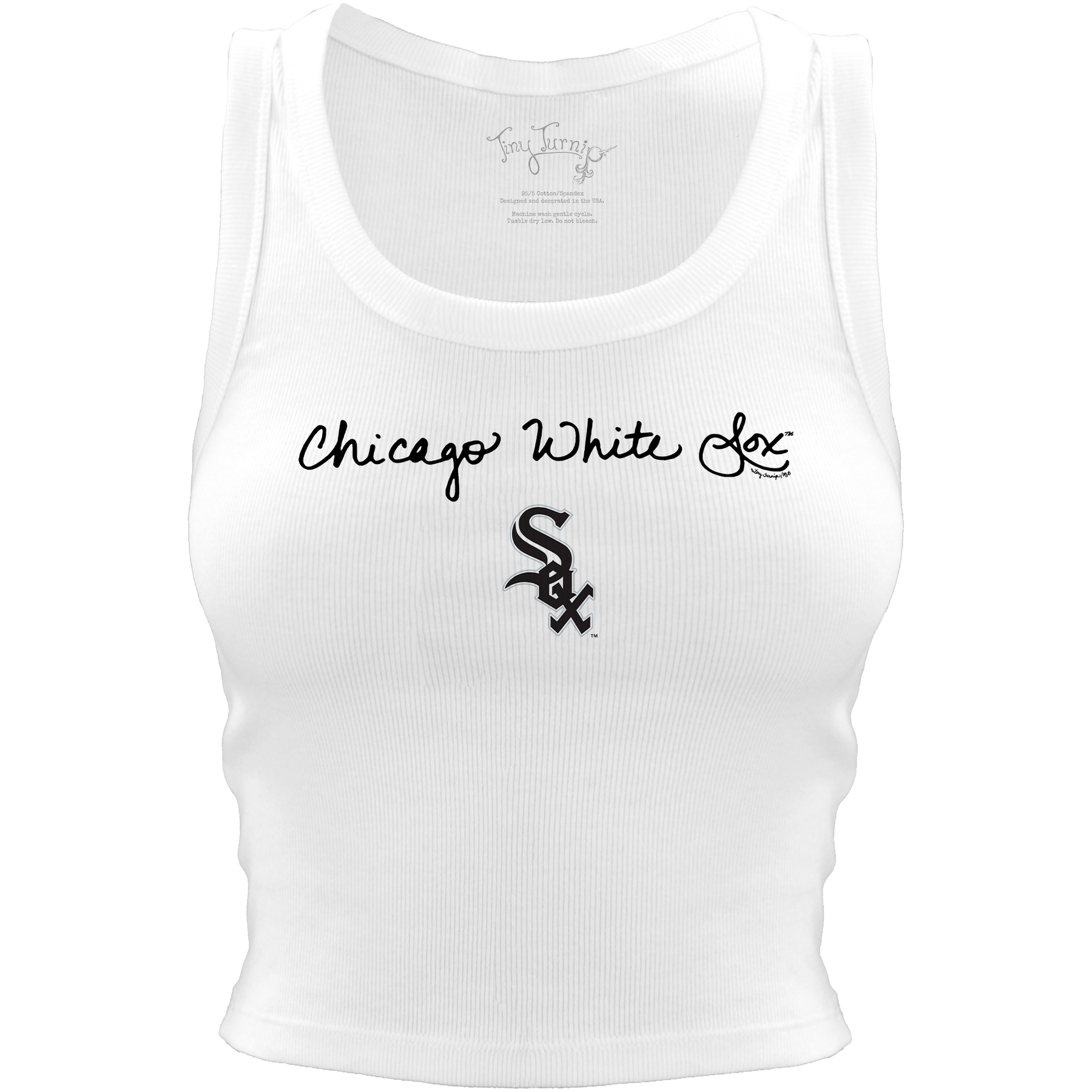 Chicago White Sox Logo Script Crop Tank - Tiny Turnip