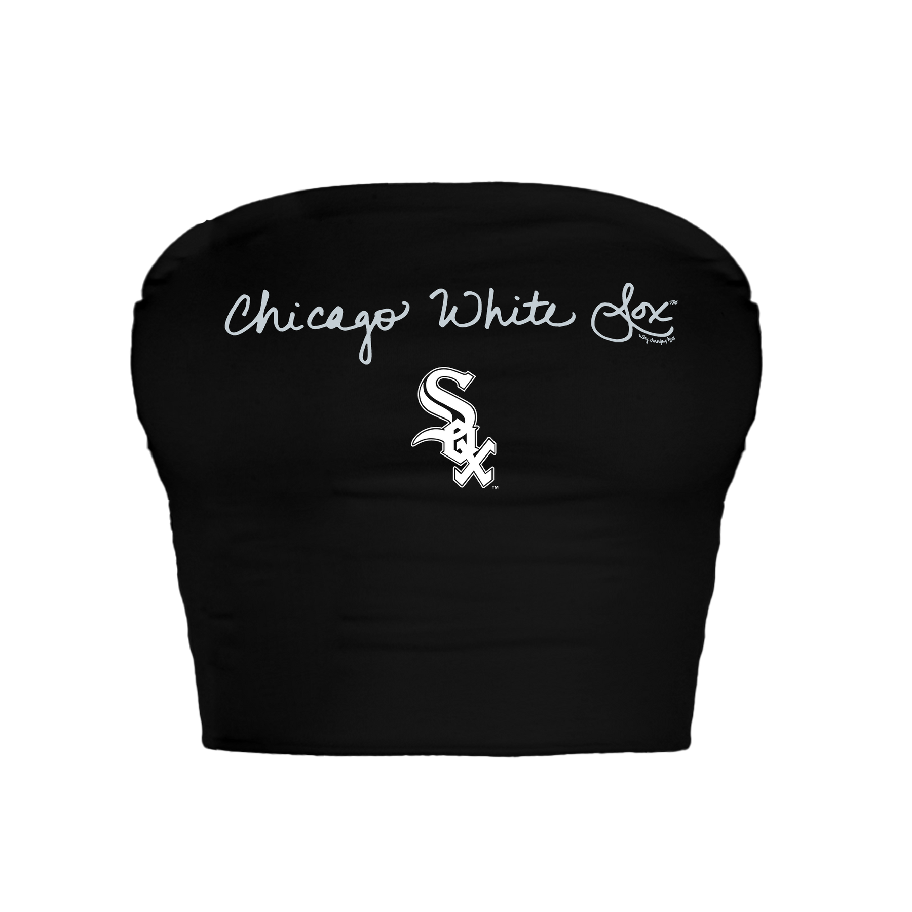 Chicago White Sox Logo Script Crop Tube Top