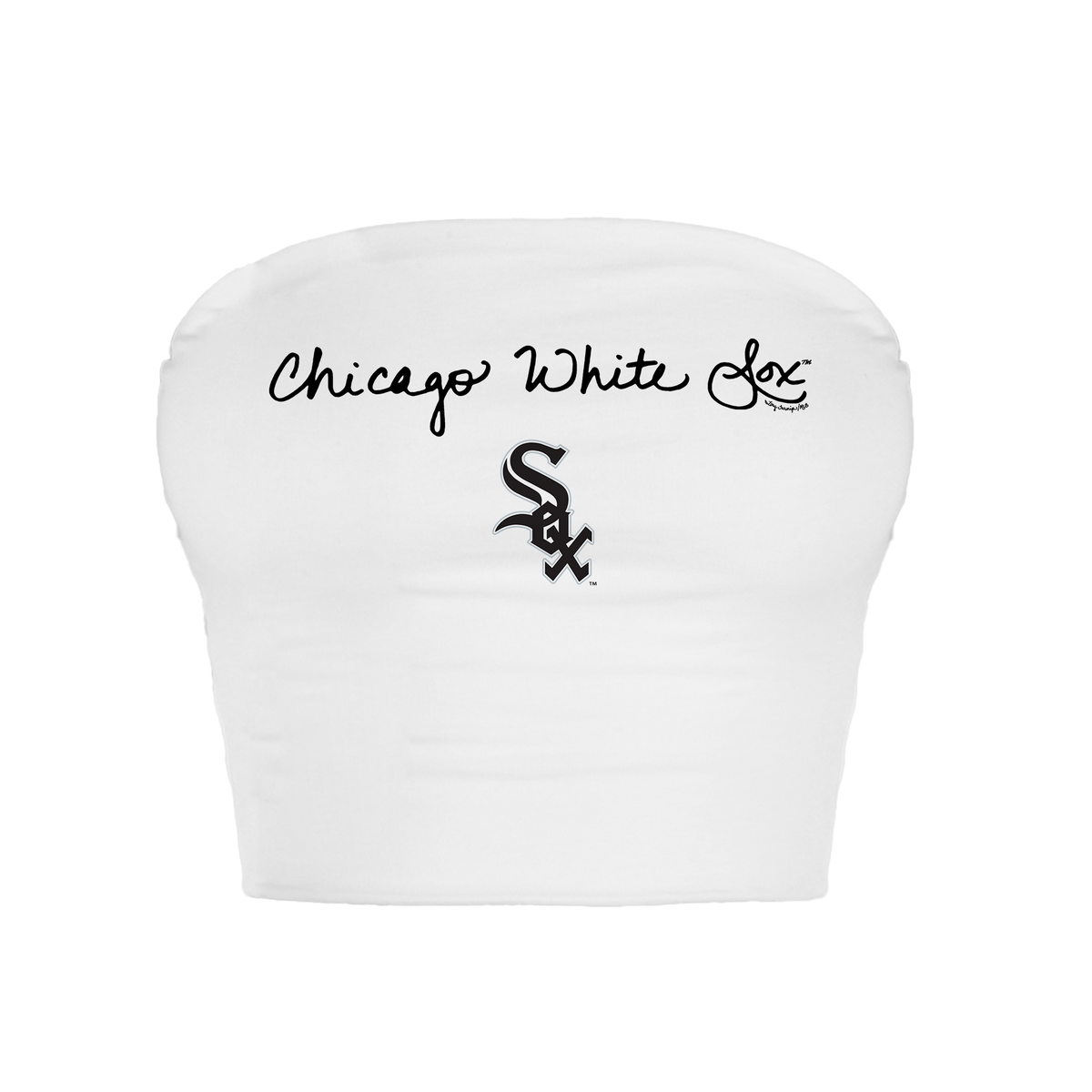 Chicago White Sox Logo Script Crop Tube Top