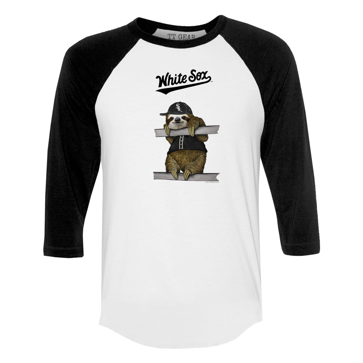 Chicago White Sox Sloth 3/4 Black Sleeve Raglan