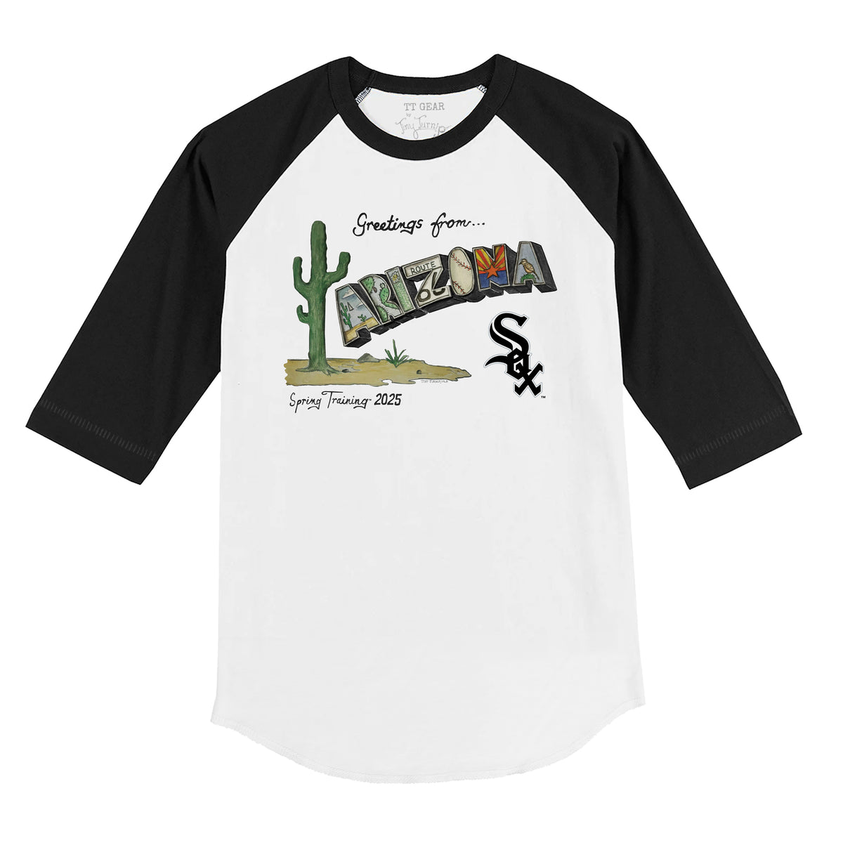 Chicago White Sox Spring Training 2025 3/4 Black Sleeve Raglan