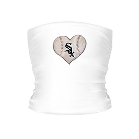 Chicago White Sox Stitched Heart Tube Top - Tiny Turnip