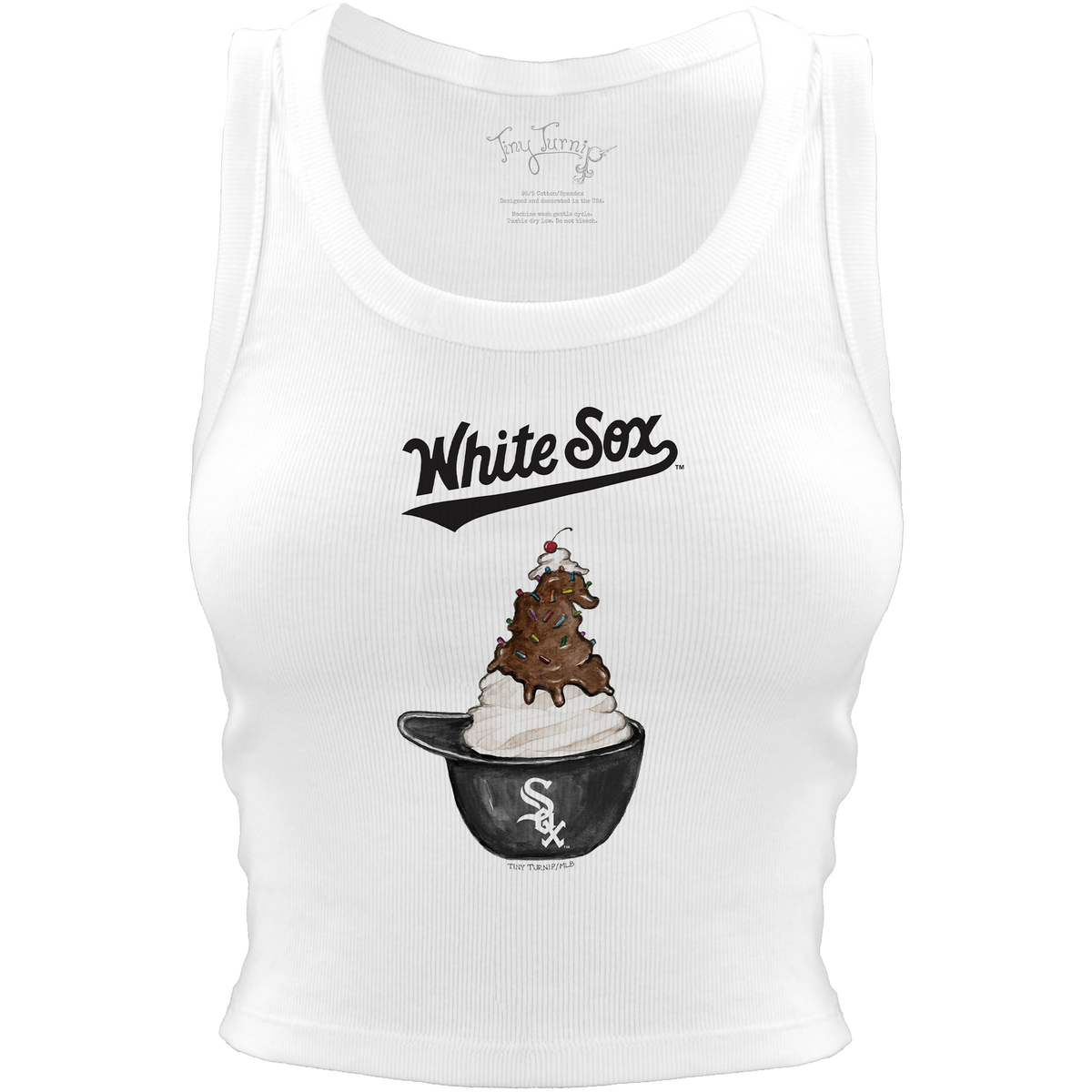 Chicago White Sox Sundae Helmet Crop Tank - Tiny Turnip