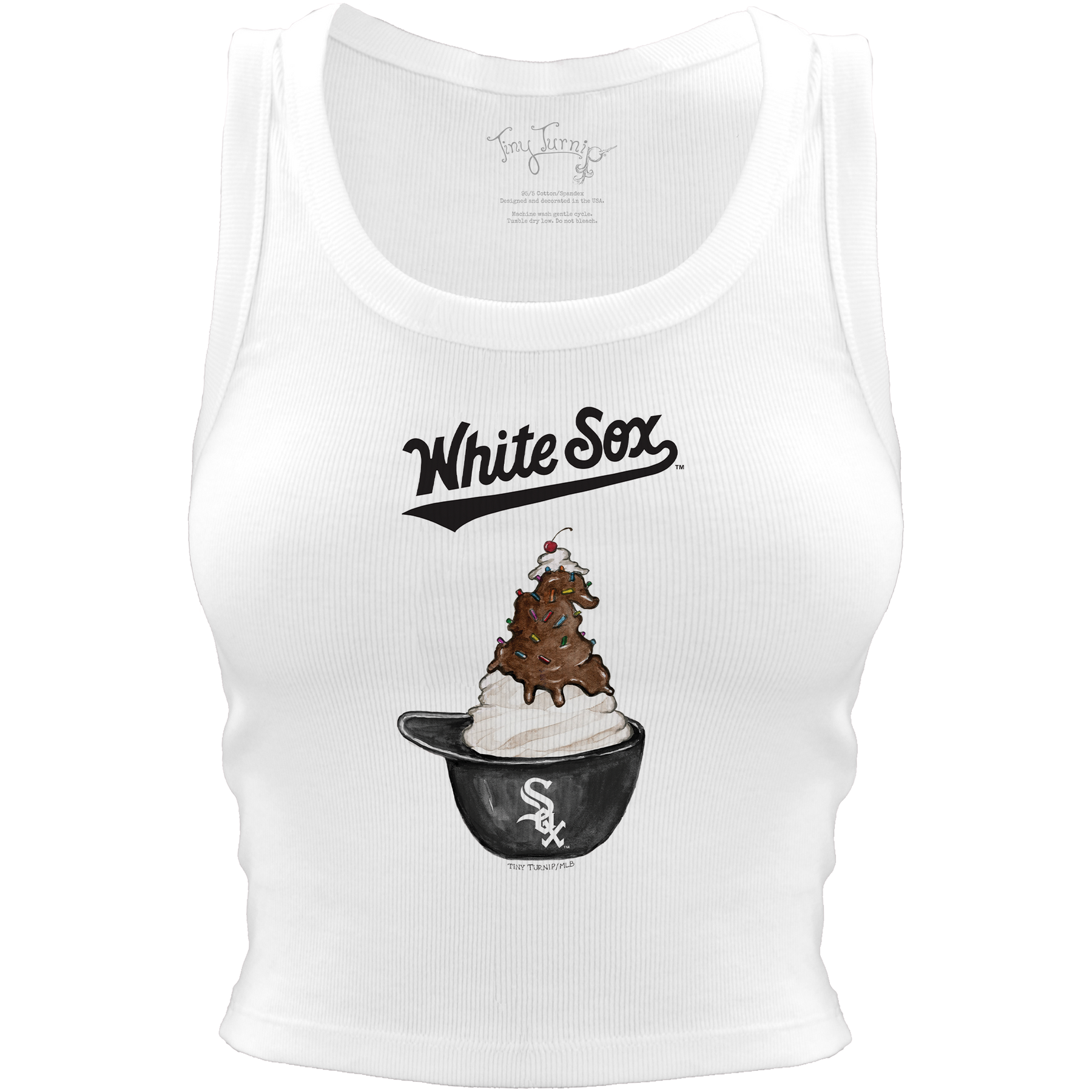 Chicago White Sox Sundae Helmet Crop Tank - Tiny Turnip