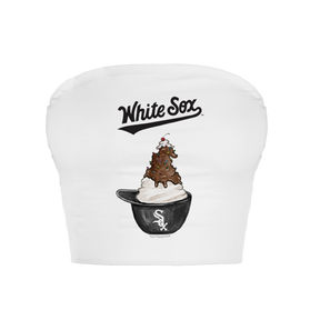 Chicago White Sox Sundae Helmet Crop Tube Top - Tiny Turnip