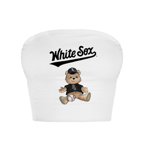 Chicago White Sox Teddy Crop Tube Top - Tiny Turnip