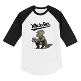 Chicago White Sox Triceratops 3/4 Black Sleeve Raglan