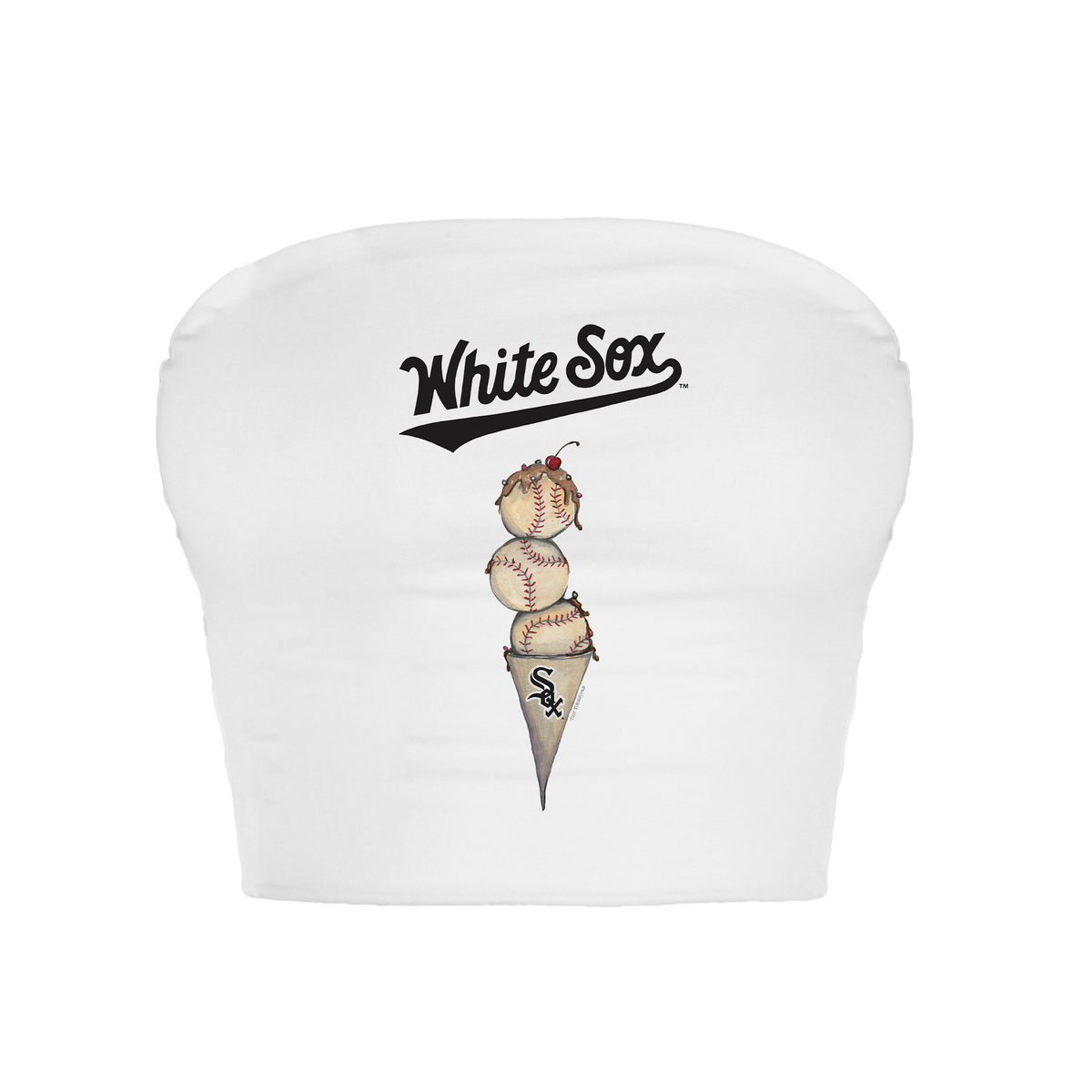 Chicago White Sox Triple Scoop Crop Tube Top