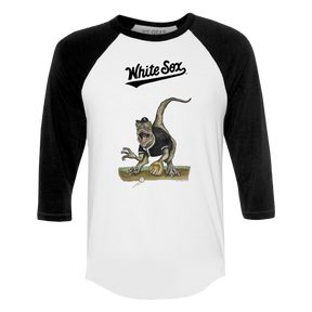 Chicago White Sox Velociraptor 3/4 Black Sleeve Raglan