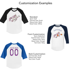 Unicorn 3/4 Sleeve Raglan