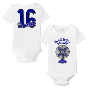 Daddy's Biggest Fan w/ Number - Short Sleeve Snapper - Tiny Turnip