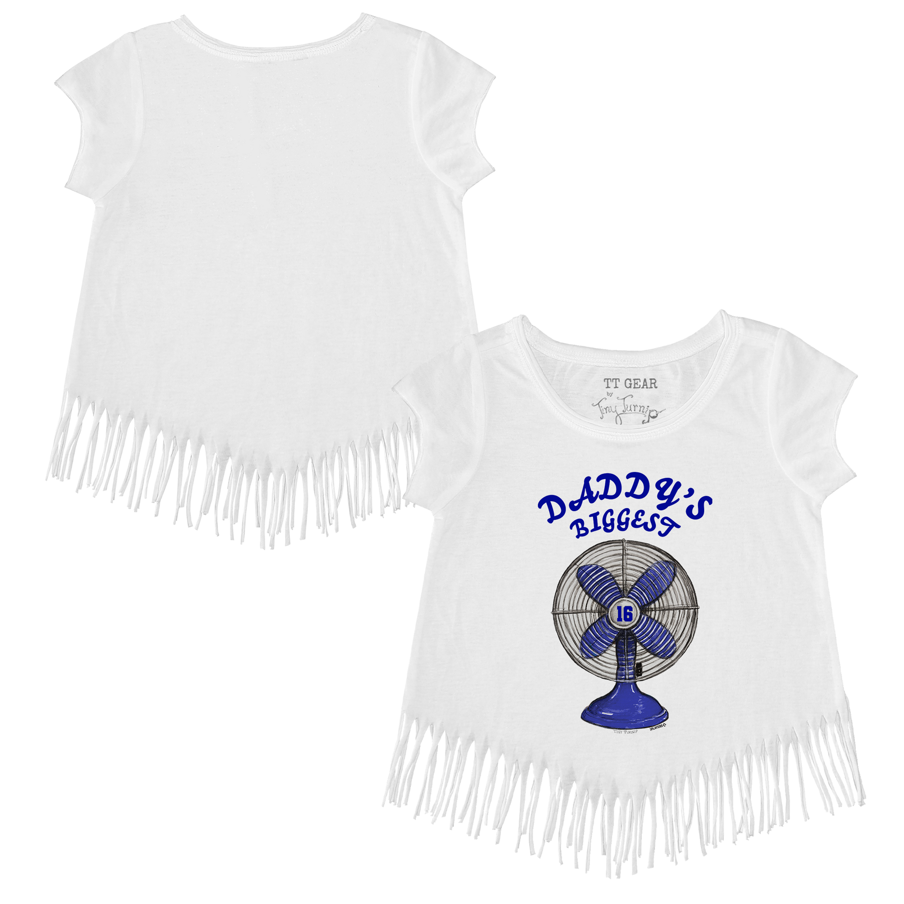 VIP MLB MLB Daddy's Biggest Fan w/ Number - Fringe Tee - Tiny Turnip