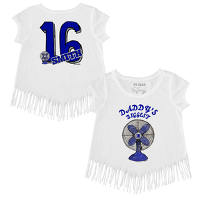 Daddy's Biggest Fan w/ Number - Fringe Tee - Tiny Turnip