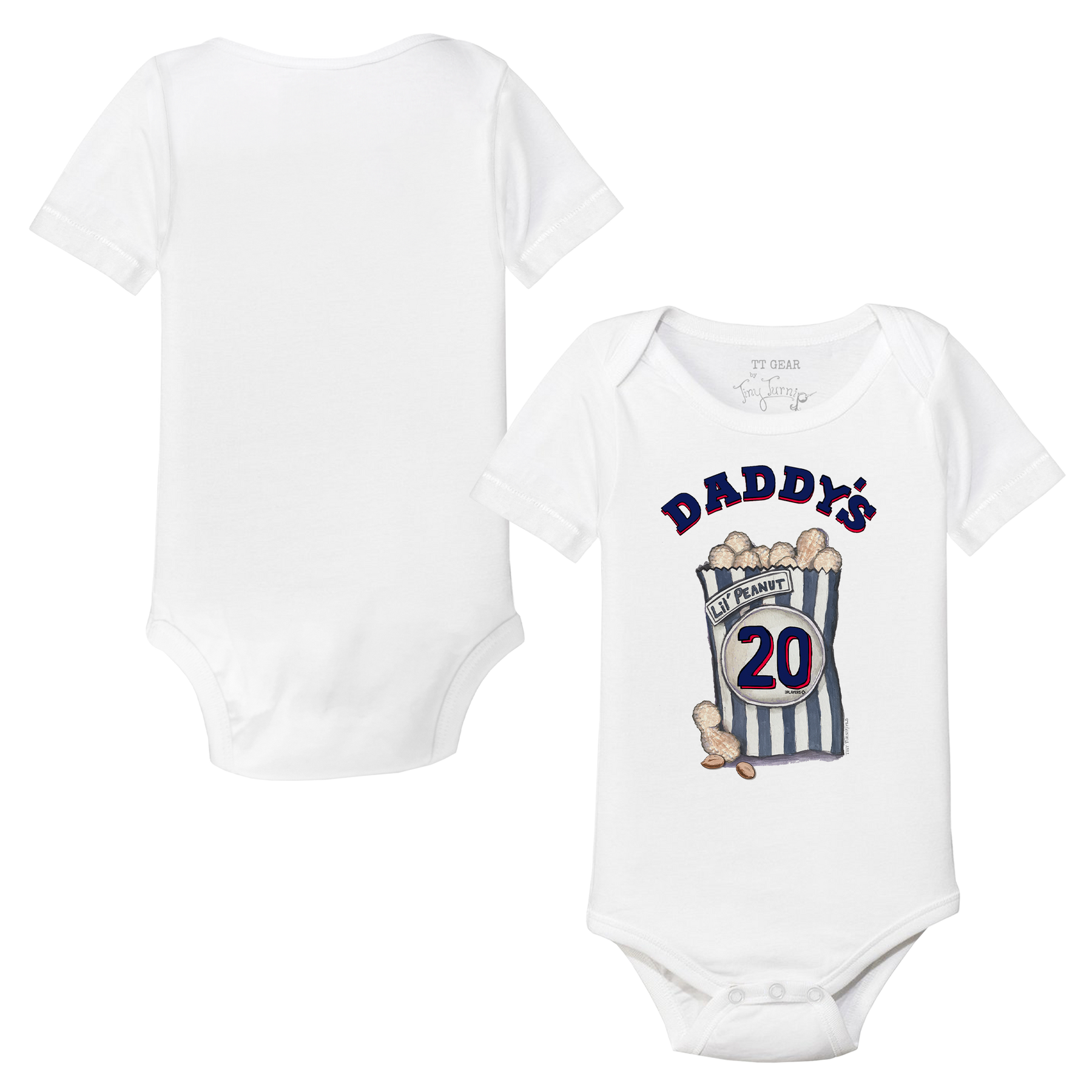 VIP MLB Daddy's Lil' Peanut w/ Number - Short Sleeve Snapper - Tiny Turnip